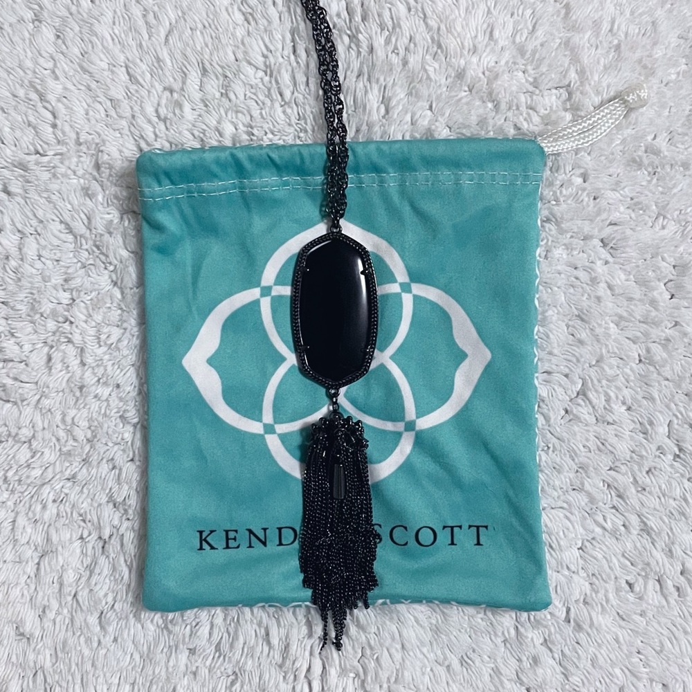 Kendra Scott Black Tassel Pendant Necklace
